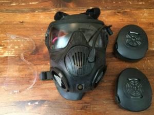 M50 Gas Mask Disassembled