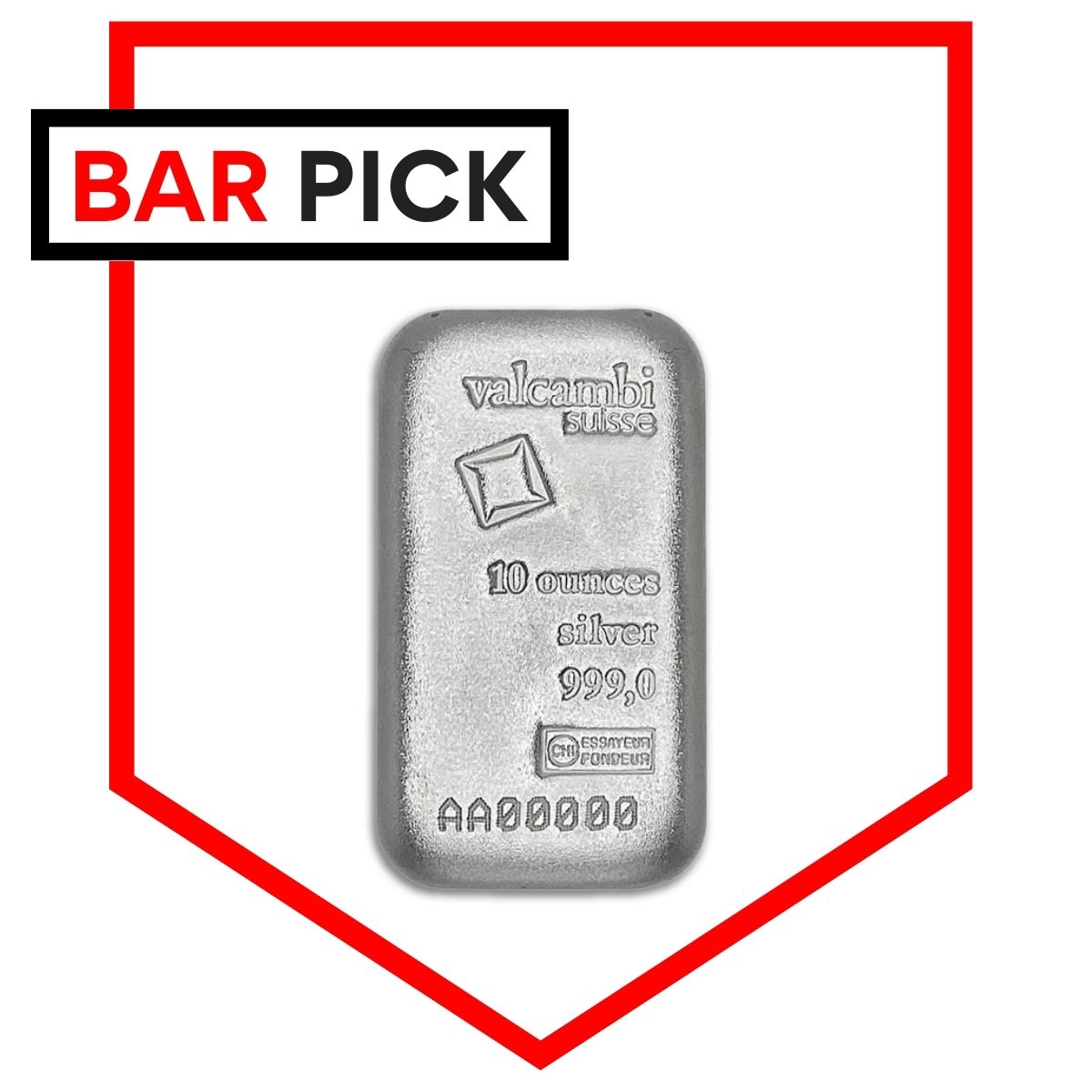 Valcambi Suisse 10 Ounce Silver Bar